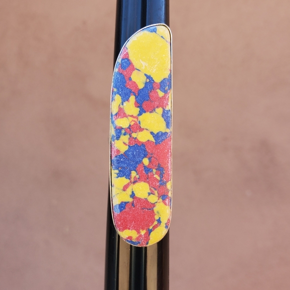 New Mosaic Balloon Jasper 925 Silver Statement Ring. - Picture 10 of 14